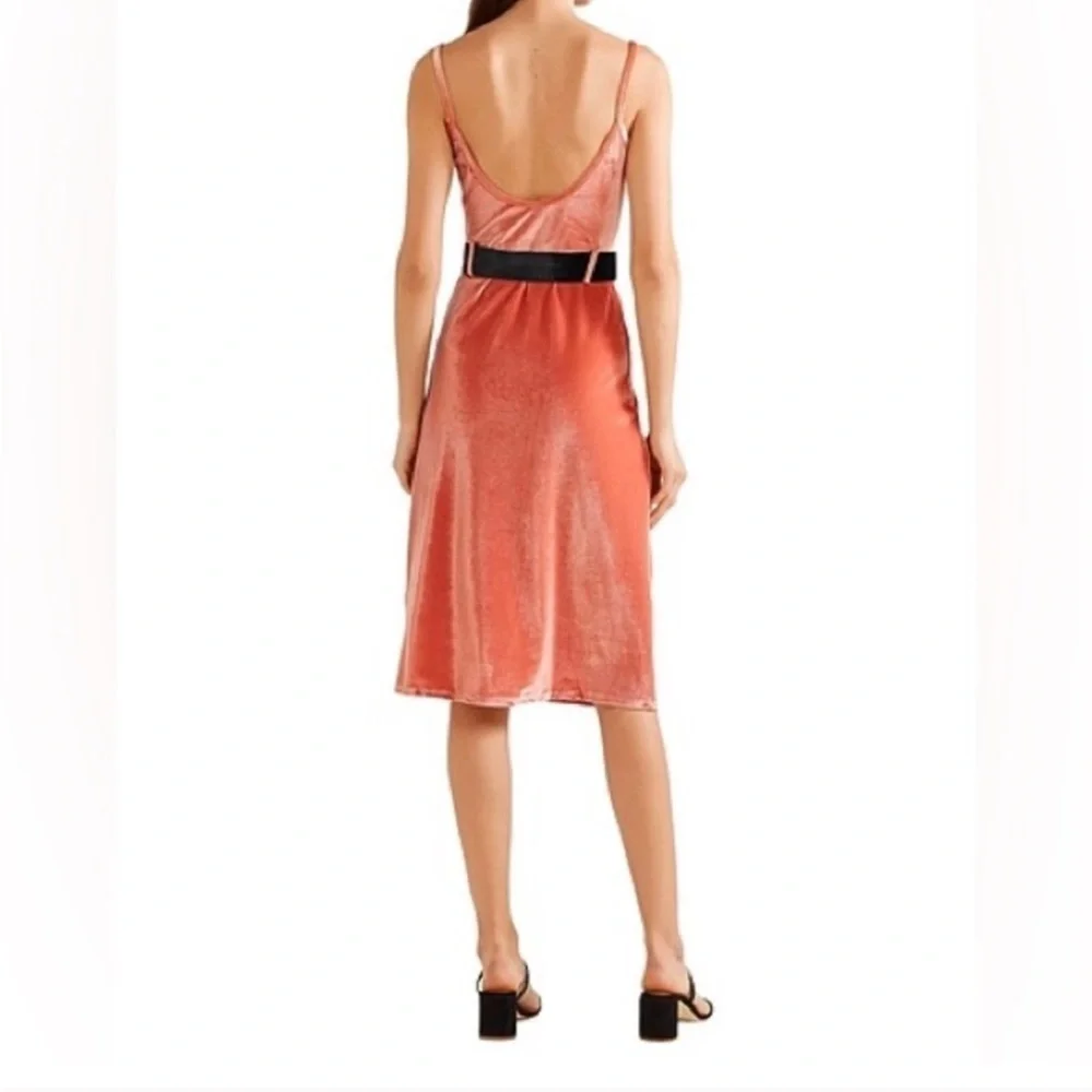 REVOLVE - SOLID & STRIPED antique rose velvet tank midi dress NEW - Picture 2 of 4